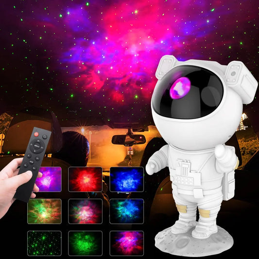 Star Projector Night Light with Remote Control 360°Adjustable Design Astronaut Nebula Galaxy Lighting for Children Adults