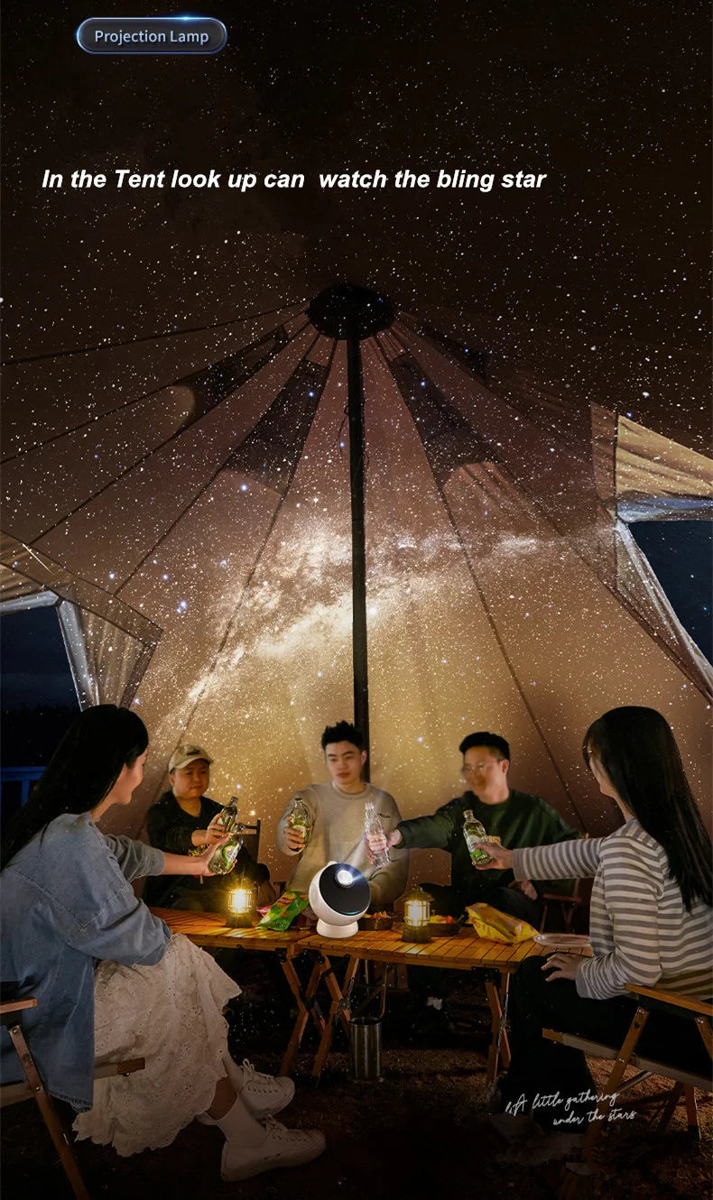 Romantic HD Ultra Clear Focus 3D Vision Galaxy Star Projector Night Light BT Music Speaker  For Adults Kids Holiday Gifts