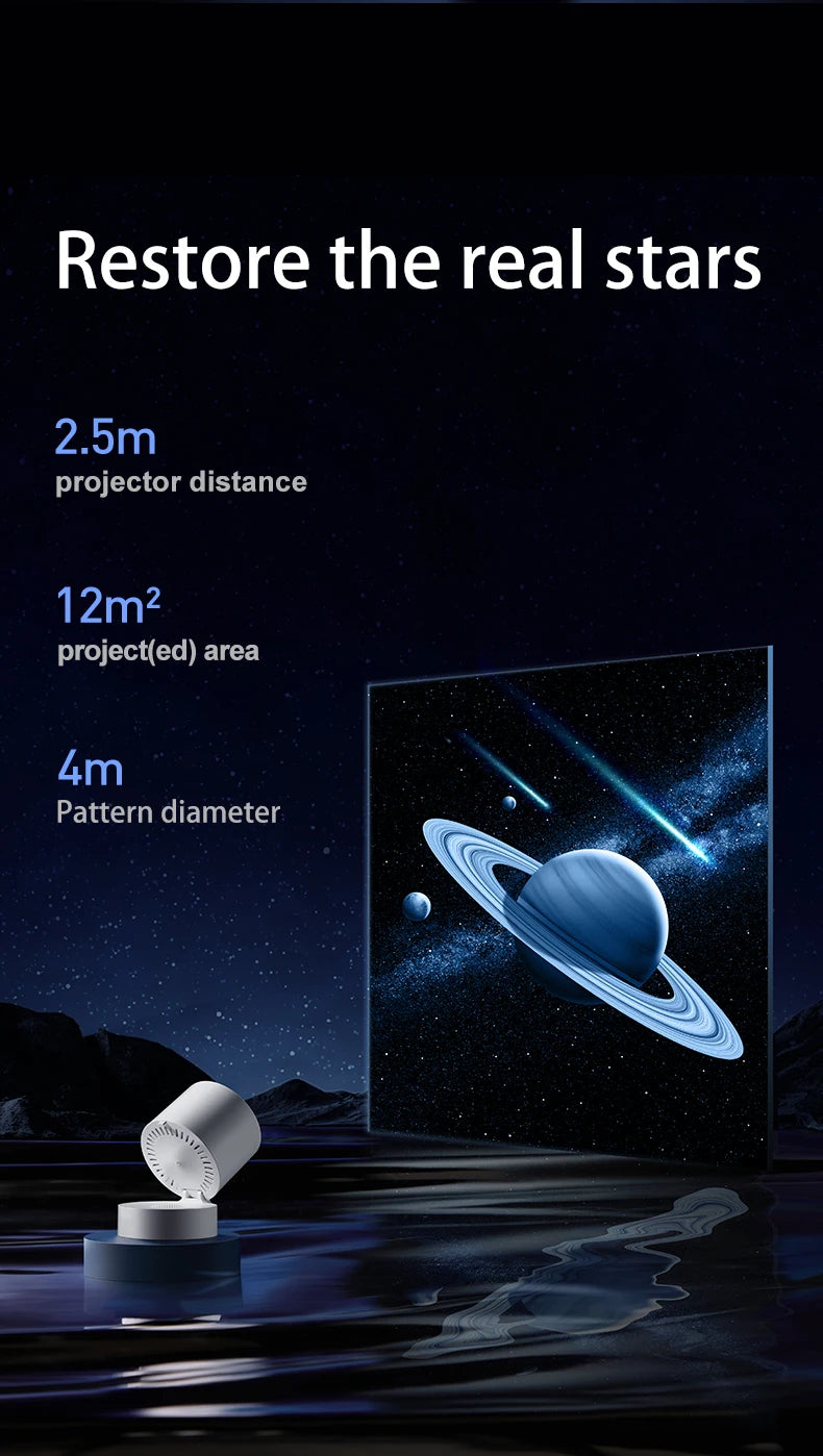 Night Light Galaxy Projector Starry Sky Projector 360° Rotate Planetarium Lamp For Kids Bedroom Valentines Day Gift Wedding Dec