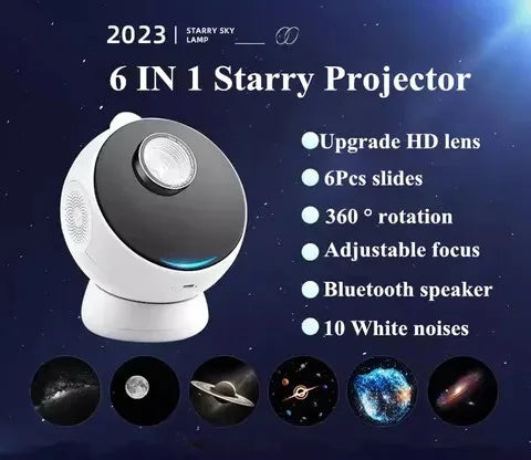 Meteor LED Star Galaxy Projector Night Lights Bluetooth Speaker Planetarium Starry Sky Projector Night Lamp Kids Gift Room Decor