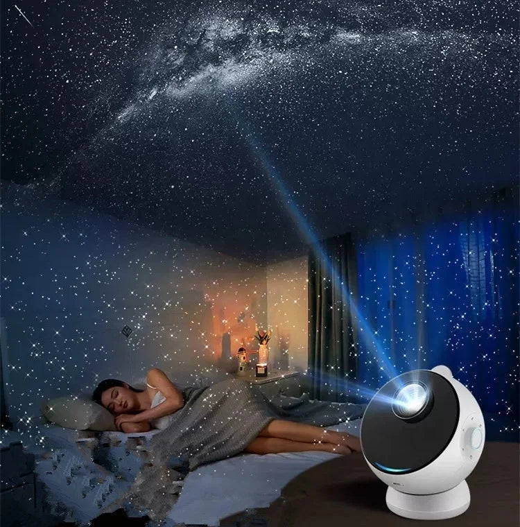 Romantic HD Ultra Clear Focus 3D Vision Galaxy Star Projector Night Light BT Music Speaker  For Adults Kids Holiday Gifts