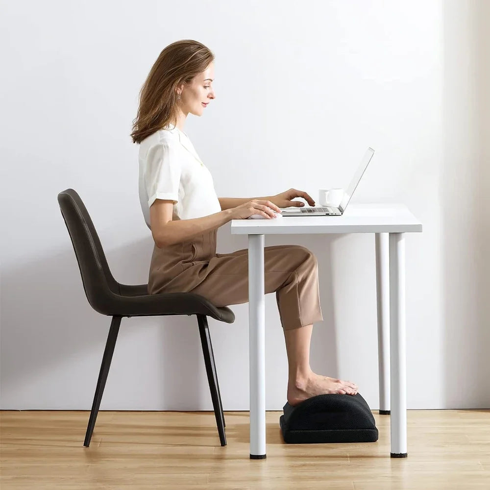 Foot Rest for Under Desk At Work, Comfortable Foot Stool with 2 Adjustable Heights for Back & Hip Pain Relief, Office, Home, Car