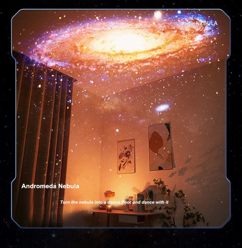 Romantic HD Ultra Clear Focus 3D Vision Galaxy Star Projector Night Light BT Music Speaker  For Adults Kids Holiday Gifts