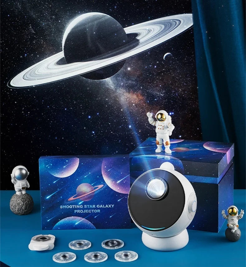 Romantic HD Ultra Clear Focus 3D Vision Galaxy Star Projector Night Light BT Music Speaker  For Adults Kids Holiday Gifts