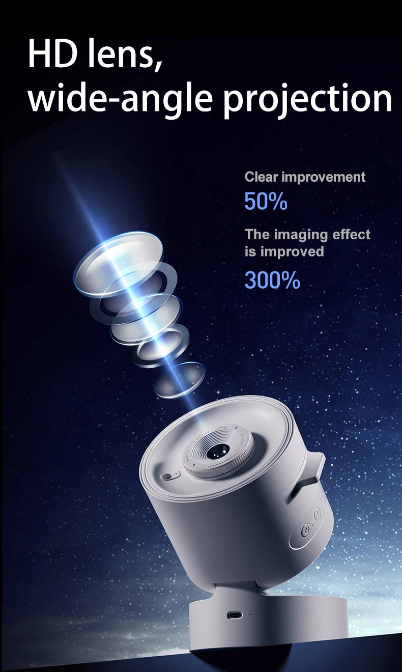 Night Light Galaxy Projector Starry Sky Projector 360° Rotate Planetarium Lamp For Kids Bedroom Valentines Day Gift Wedding Dec