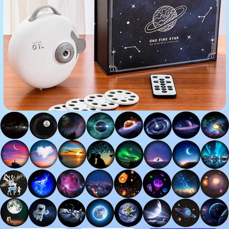 Romantic HD Ultra Clear Focus 3D Vision Galaxy Star Projector Night Light BT Music Speaker  For Adults Kids Holiday Gifts