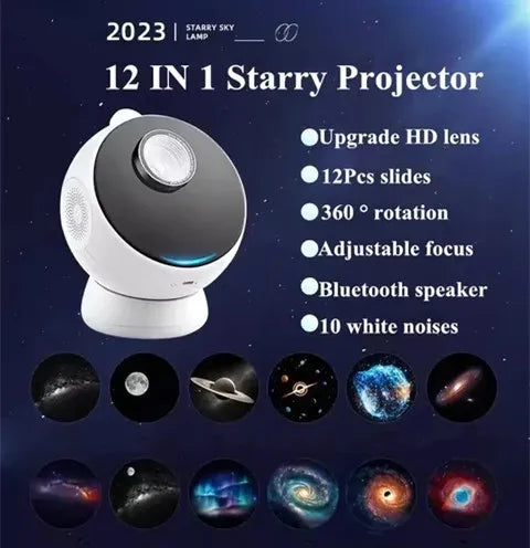 Meteor LED Star Galaxy Projector Night Lights Bluetooth Speaker Planetarium Starry Sky Projector Night Lamp Kids Gift Room Decor