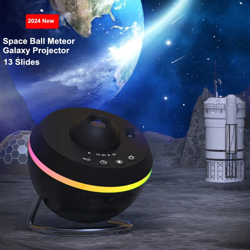 Dynamic Meteor 13 in 1 Ultra Clear Galaxy Projector Lamp Rotary Space Ball Planetarium Projector Lights for Kids Gift