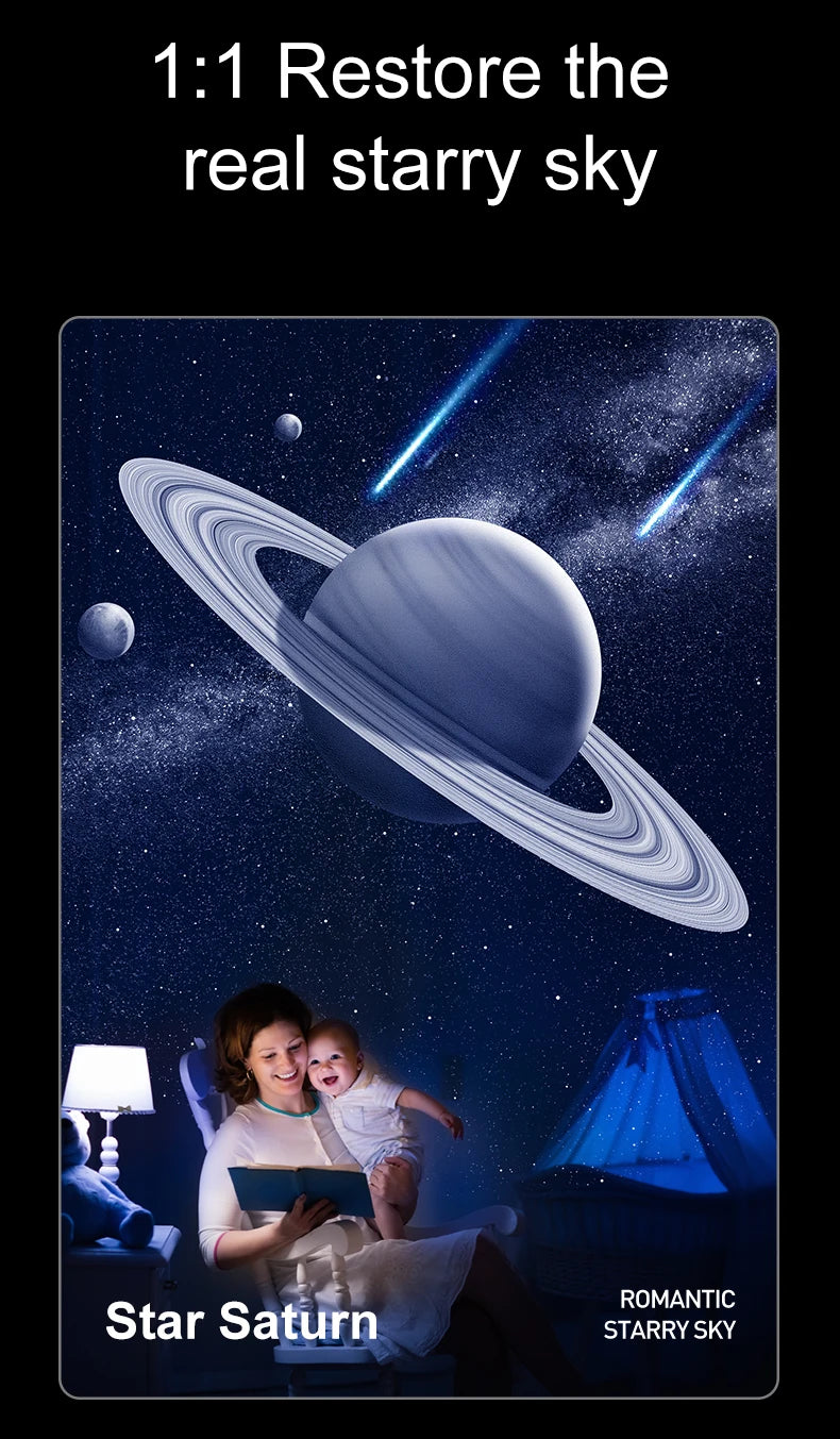 Night Light Galaxy Projector Starry Sky Projector 360° Rotate Planetarium Lamp For Kids Bedroom Valentines Day Gift Wedding Dec