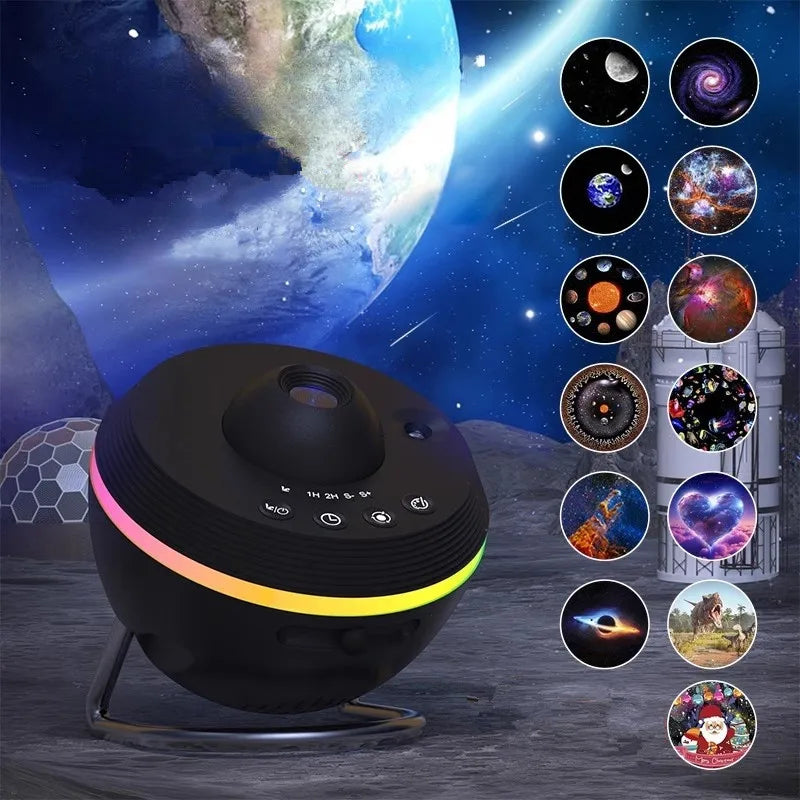 Dynamic Meteor 13 in 1 Ultra Clear Galaxy Projector Lamp Rotary Space Ball Planetarium Projector Lights for Kids Gift