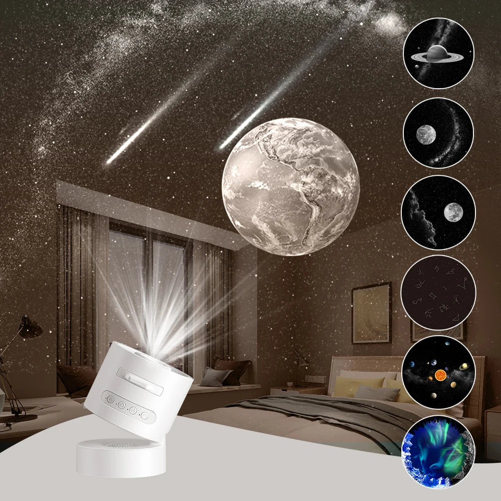 Night Light Galaxy Projector Starry Sky Projector 360° Rotate Planetarium Lamp For Kids Bedroom Valentines Day Gift Wedding Dec