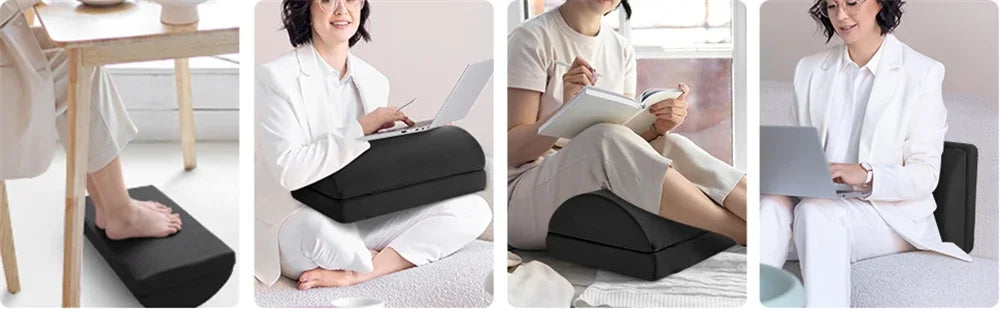 Foot Rest for Under Desk At Work, Comfortable Foot Stool with 2 Adjustable Heights for Back & Hip Pain Relief, Office, Home, Car